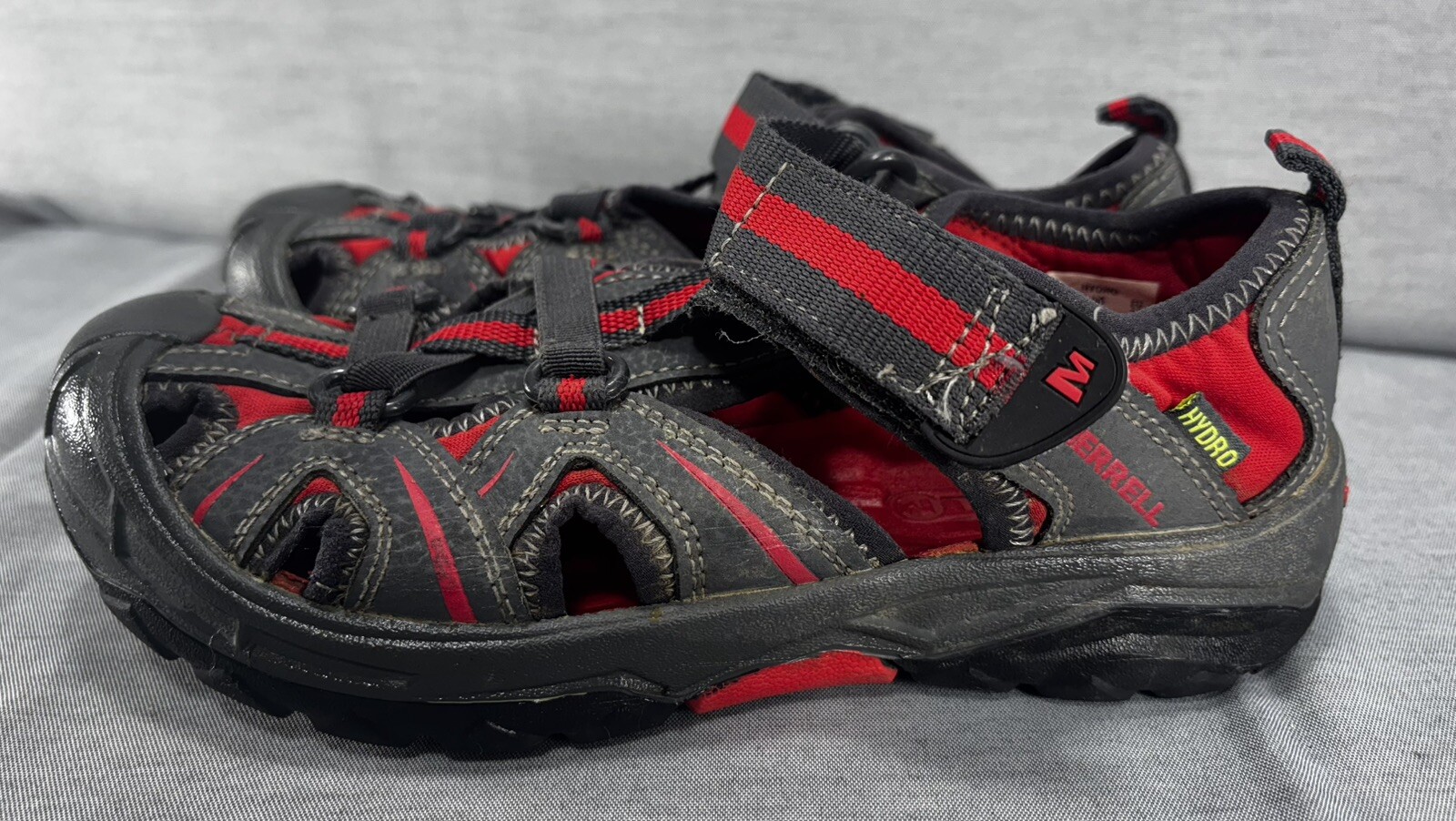 Merrell Hydro Water Sandali Impermeabili Scarpe da Escursionismo Rosso Grigio Giovani Ragazzi 1M