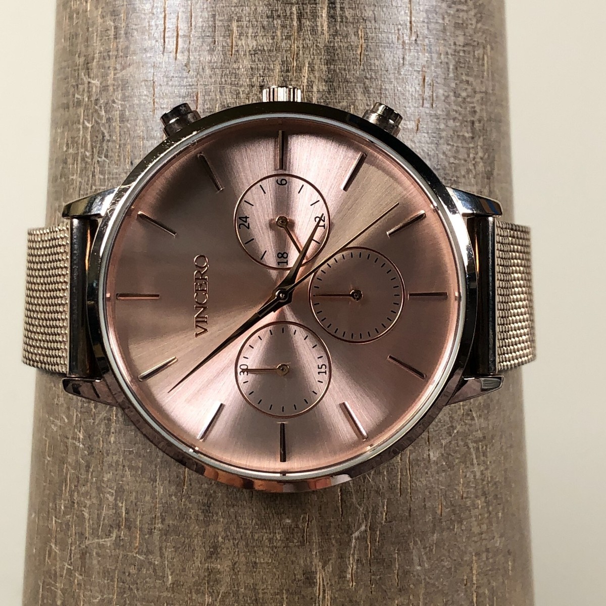 Vincero Women Luxury Chronograph Kleio Rose Gold Mesh Band Quartz