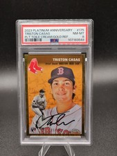 2023 Topps Chrome Platinum Anniv #175 Triston Casas Platinum Toile Cream/Gold