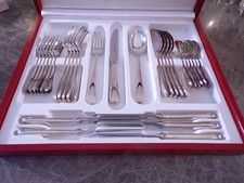 Robbe & Berking Model Como Dinner Set 6 Person 30 Pieces Silver 90s Excellent!