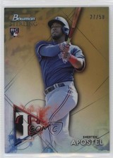 2021 Bowman Sterling Rookies Gold Refractor 27/50 Sherten Apostel #BSR-69 0w8