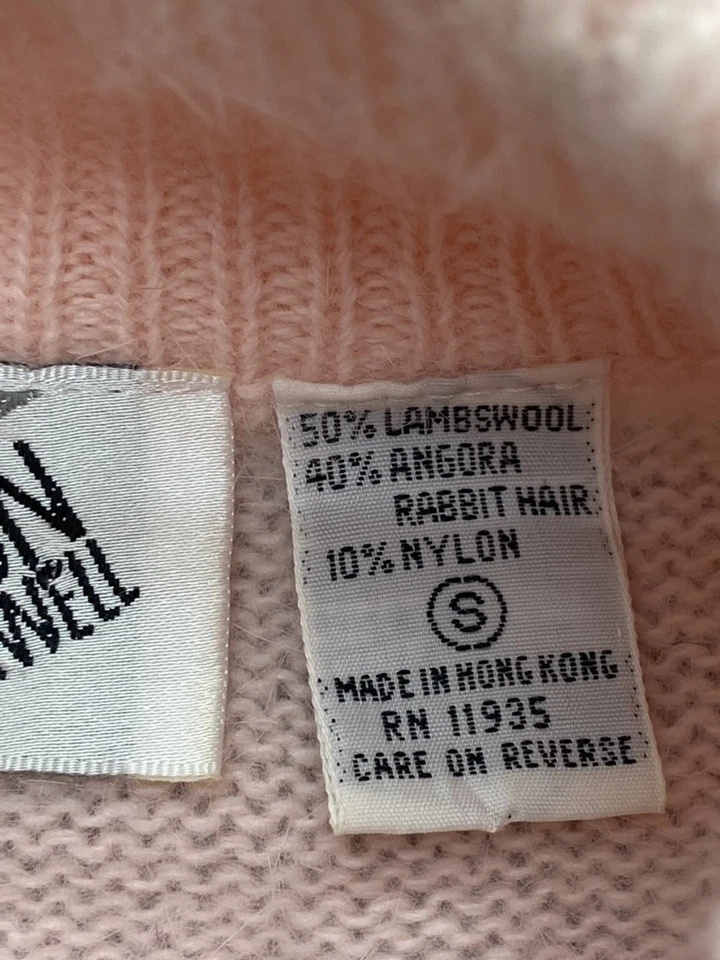 Женский свитер Jason Maxwell маленький из овечьей шерсти ангора кроличьи волосы вязаный пуловер - Изображение 3 из 4