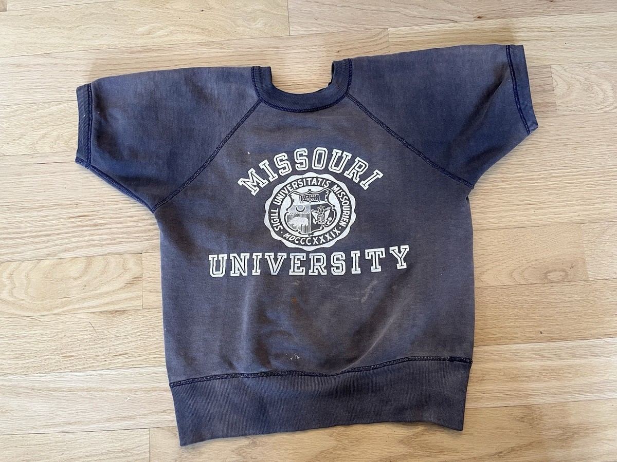 Vintage 50's 60's Missouri University Short Sleeve Sweatshirt