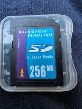 256 Mb SD CARD LEXAR MEDIA Ritz Big Print