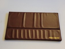 Vintage Leather Business Card File Book Holder