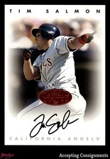 1996 Leaf Signature Autograph Tim Salmon PR /3500* AUTO ANGELS