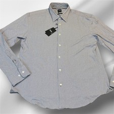 BOSS Hugo Boss Shirt Mens XL Slim Fit Pattern Button Up Casual Organic Cotton