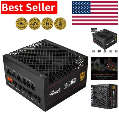 VMG 750W 80+ Gold Modular Power Supply   Silent & Reliable Gaming Solution