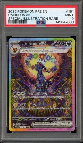 Pokemon Umbreon ex Prismatic Evolutions Special Illustration Rare #161 PSA 9