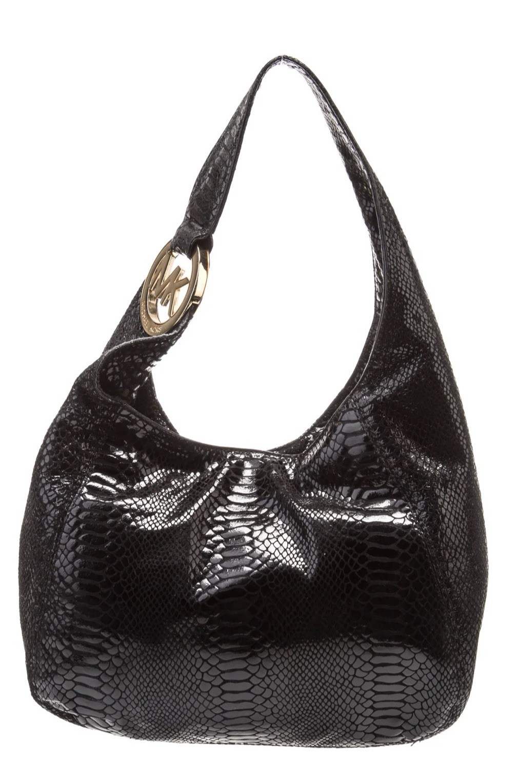 Michael Kors Fulton Black Python Snakeskin Emboss… - image 2