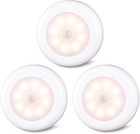 3 Pack 3.1” Motion Sensor Lights Indoor AA Battery Operated, Stick on LED Puck L