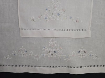 Prestigious Towels 1+1 Pure Linen Bellora Handmade Full Dot Embroidery
