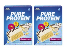 Pure Protein Bars, Zig Zag Cake, 1.76 oz, 4 Count Pack of 2