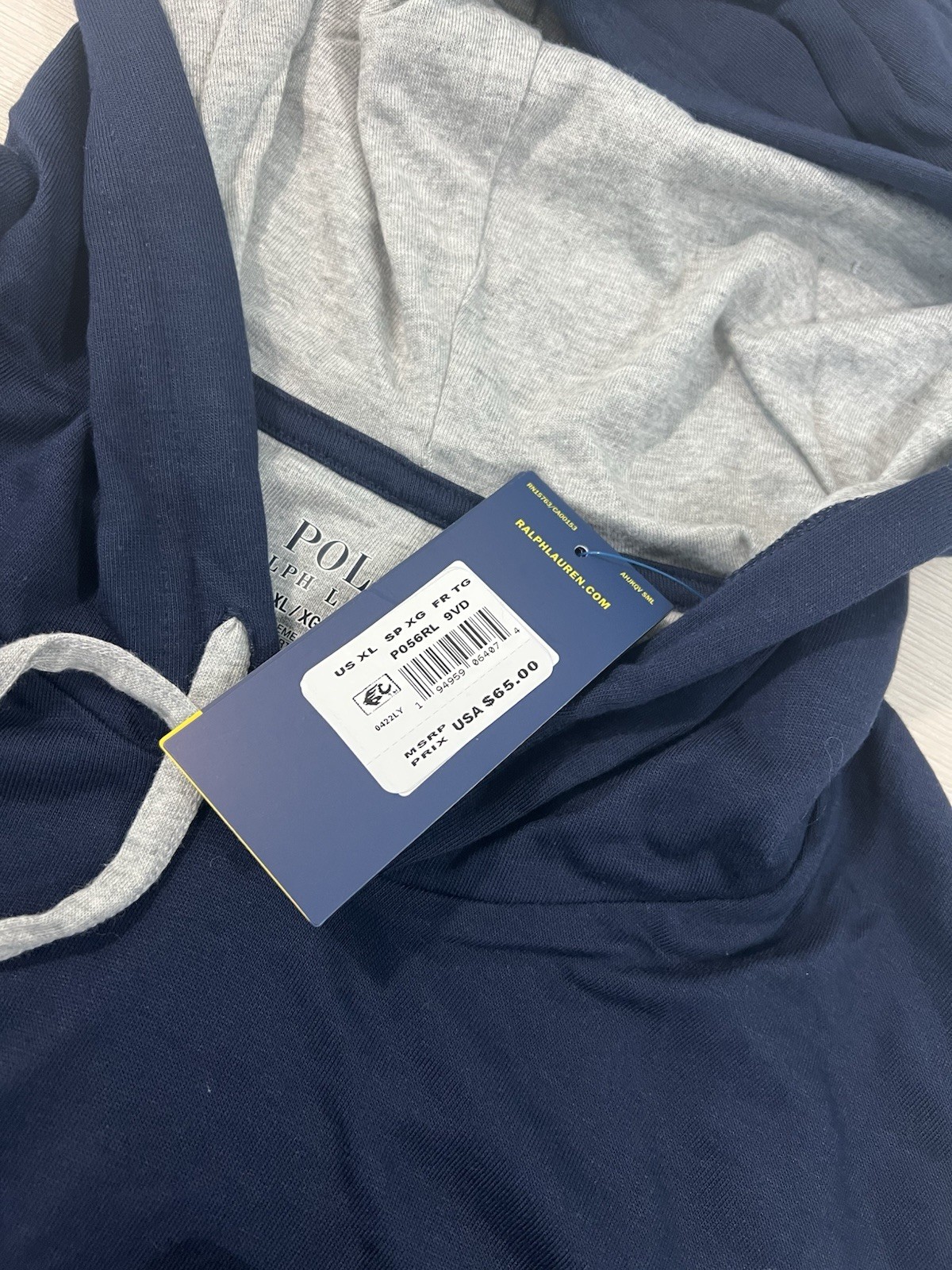 Polo Ralph Lauren Supreme Comfort Long Sleeve Pullover Navy Blue Mens XL thumbnail 2