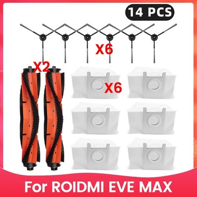 Für  EVE MAX Ersatzteile Hauptseitenbürste Staubbeutel Zubehör D6Y45846