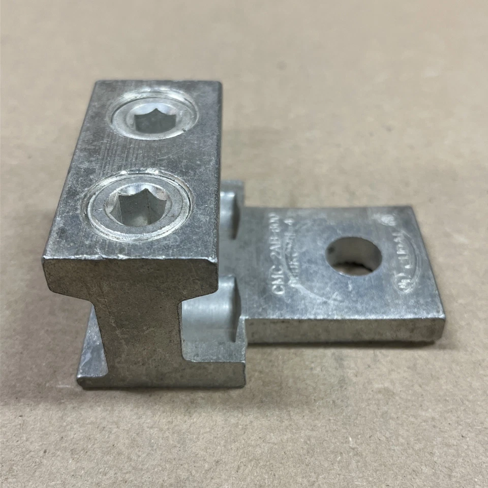 CMC 2AB-600 600MCM-2 CU9AL Double Wire Lug Terminal Lug 3/8" HEX & 1/2" Hole - Image 4 of 4