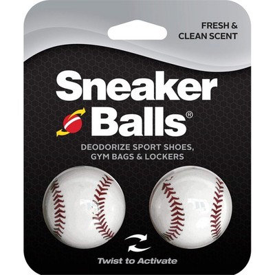 Sneaker Balls Odor-Fighting Shoe Fresheners, 2 Pack, Baseball (Fresh & Clean) 