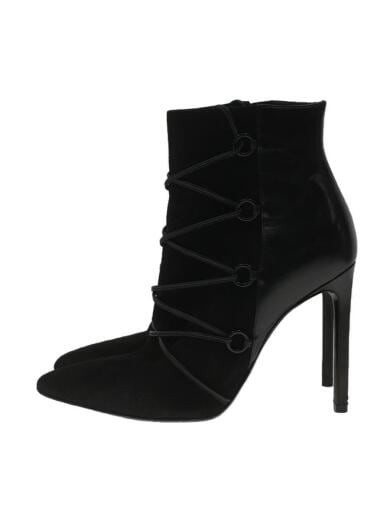 SAINT LAURENT Stivali stringati taglia 35 nero 439045