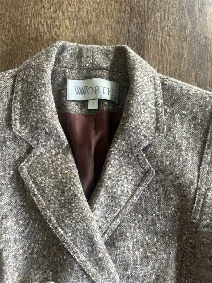 Conjunto de traje de pantalones de lana de alpaca de Nueva York de colección para mujer talla 6 pantalones 8 Foto 3 de 4