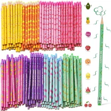 200 Pcs Scented Pencils Bulk for Inspirational Cute Fun Wood Smelly Pencils w...