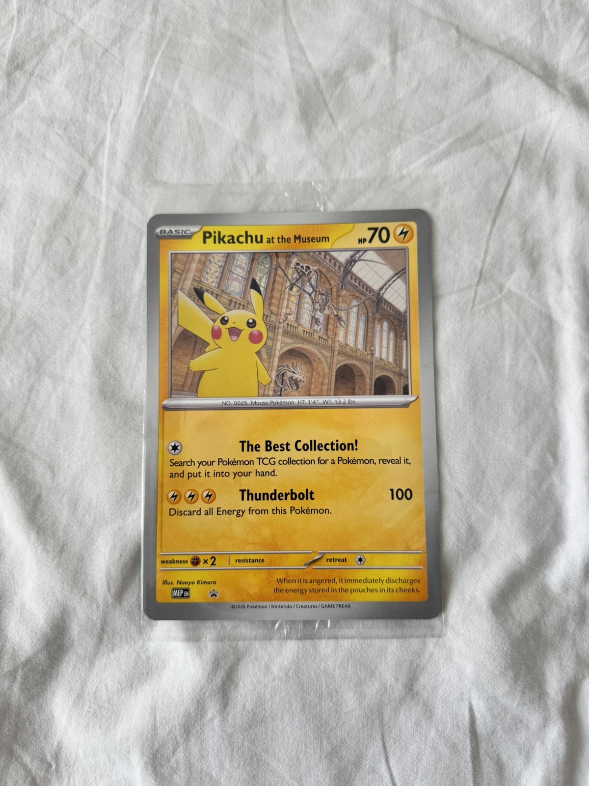 Pikachu Pokemon TCG At The Museum Jumbo Card SEALED Brand New