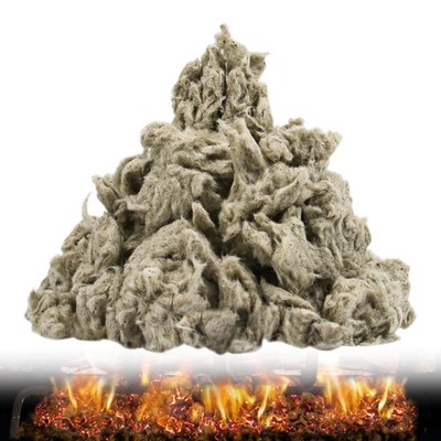 Gas Fireplace Glowing Embers Rock Wool - 6 Oz Bag for Gas Log Sets