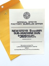 Steyr Mpi69mpi81 Submachine Gun Le Sales Brochure Uber Rare New One Steyr Mpi69mpi81 Submachine Gun Le Sales Brochure Uber Rare New One