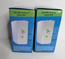 Pair of Electrical Outlet Cover BOX Baby Proofing Dual Lock EZ Install Brand New