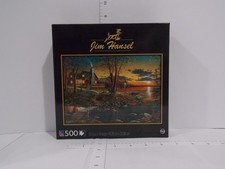 Jim Hansel Cabin Sunset 500 Piece Jigsaw Puzzle 19" x 14" Scenic Landscape