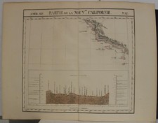 CALIFORNIA LOS ANGELES & SANTA BARBARA USA 1825 VANDERMAELEN ANTIQUE MAP #52