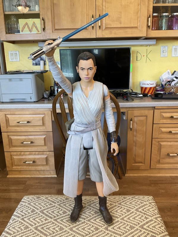 Jakks 2016 Star Wars Rey Skywalker Posable Action Figure 18" Tall W/ Lightsaber