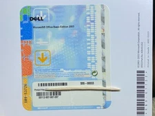 •SEALED•MICROSOFT OFFICE BASIC EDITION 2003 W/DELL INSTALLATION CD & PRODUCT KEY