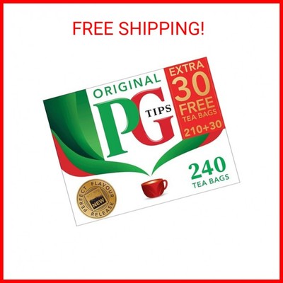 PG Tips Black Tea Non-Pyramid Tea Bags - 240 Count
