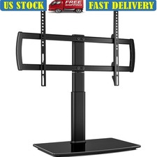 Universal Swivel TV Stand Height Adjustable Tabletop Mount 32 to 65 Inch TVs New