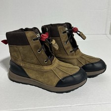 UGG Turlock Leather Weather Boot Kids Size 4 Chestnut Brown Walnut Waterproof