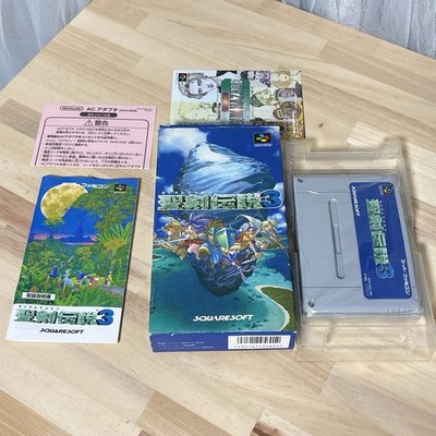 Seiken Densetsu 3 Super Famicom CIB Boxed Manual Tested Japan SFC
