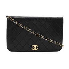 Chanel Matelassé Lambskin Shoulder Bag Women Black One Size 670127