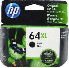 HP 64XL/N9J92AN Black Ink Cartridge - New In Box