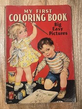 COLORED "My First Coloring Book" 3402 Merrill 1938 7536 Printed In USA.