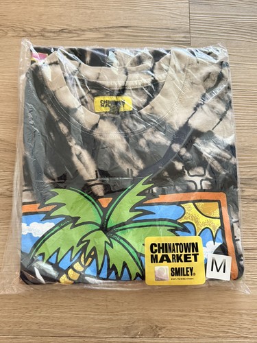 Chinatown Market Smiley No Bad Days In Paradise Tie-Tiger Dye Tee DS Size Medium