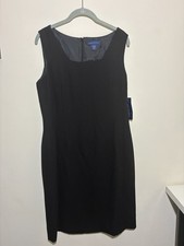 Karen Scott Little Black Dress Size 10 NWT Lined Zip Up LBD 