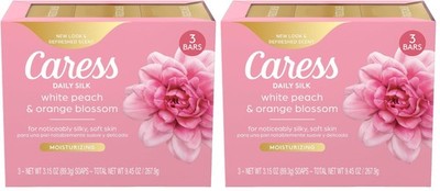 Caress Beauty Bar Soap For Noticeably Silky Soft Skin 3.15 Ounce (Pack of 6)