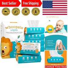 600 Count Eco-Friendly Cotton Baby Wipes   Gentle, Unscented for Sensitive Skin