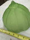Vintage Uranium Hanging Light Shade Satin Finish Green Glass — photo 2