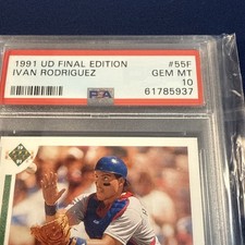 Ivan Rodriguez 10 Graded Baseball Sports Trading Cards