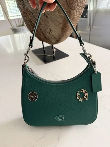 COACH Bundle - Lana 23 Green Hobo + Cosmic Space Backpack + Swinger Mushroom Bag