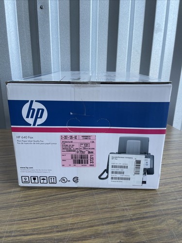 HP 640 Fax Plain Paper Inkjet Quality Fax Machine CB782A New Open Box - Picture 2 of 3
