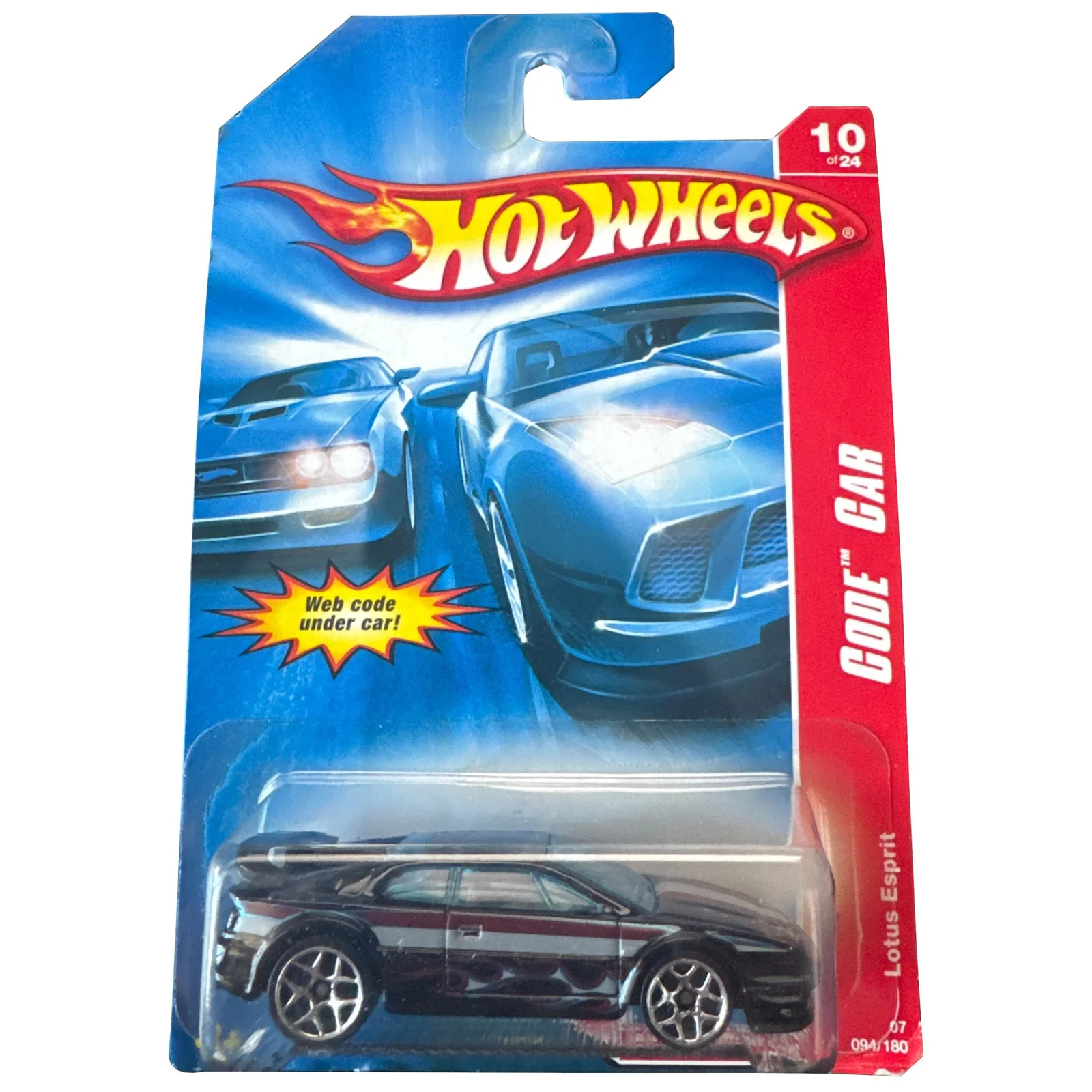 Hot Wheels 2007 Code Cars Lotus Esprit Black Toy # K7645