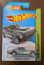 Hot Wheels ~ '65 Mustang 2+2 Fastback ~ Silver ~ CFM01 ~ 242/250