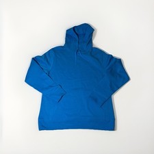 NWOT Women s Medium Blue Pullover Hoodie Soft Fleece Kangaroo Pocket Sweatshirt